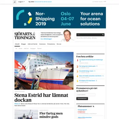 www.sjofartstidningen.se startsida 2019