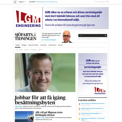 www.sjofartstidningen.se startsida 2020