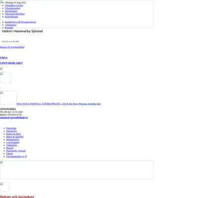 Sjöstadsbladet startsida 2011