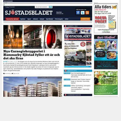 Sjöstadsbladet startsida 2015