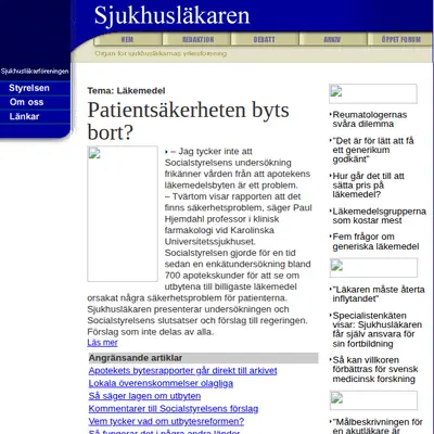 Sjukhusläkaren startsida 2005