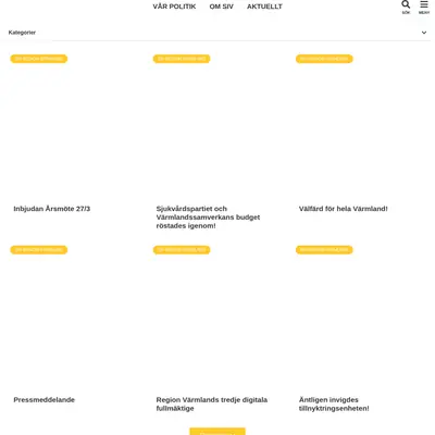 Medlemsbrev Sjukvårdspartiet i Värmland startsida 2021