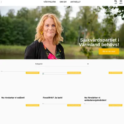 Medlemsbrev Sjukvårdspartiet i Värmland startsida 2022