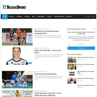 www.skanesport.se startsida 2020