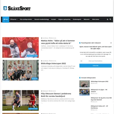 www.skanesport.se startsida 2023