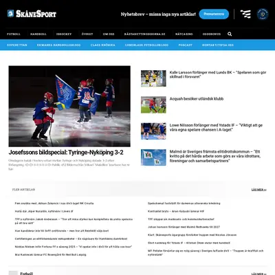www.skanesport.se startsida 2025
