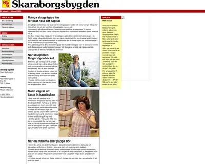 www.skaraborgsbygden.se startsida 2005