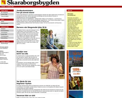www.skaraborgsbygden.se startsida 2007