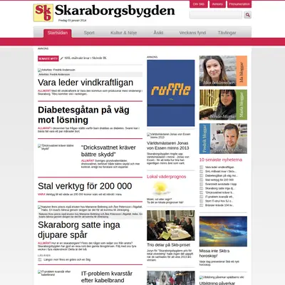 www.skaraborgsbygden.se startsida 2014