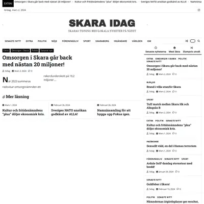 skaraidag.se startsida 2024