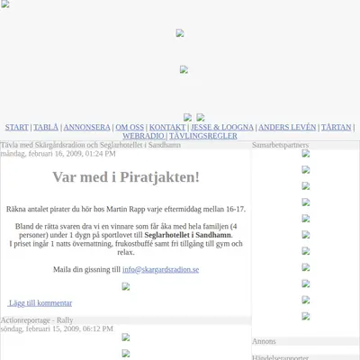 Skärgårdsradion 90,2 startsida 2009