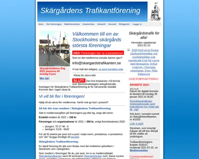 SKÄRGÅRDSTRAFIKANTEN startsida 2021