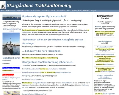 SKÄRGÅRDSTRAFIKANTEN startsida 2026