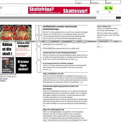skattebetalarna.se startsida 2004