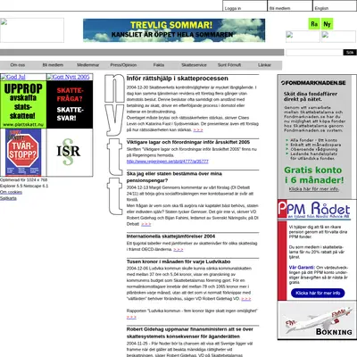 skattebetalarna.se startsida 2005