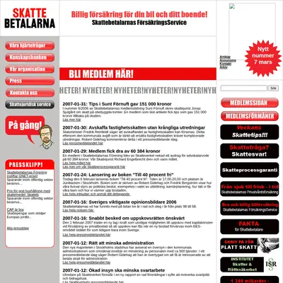 skattebetalarna.se startsida 2007