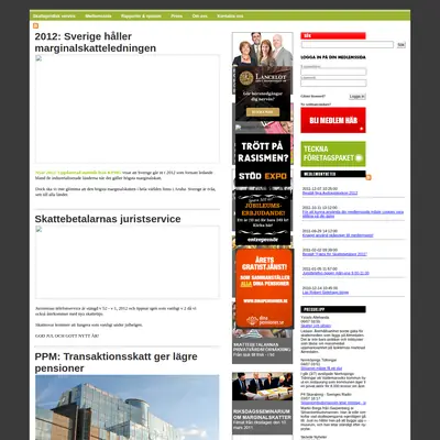 skattebetalarna.se startsida 2012