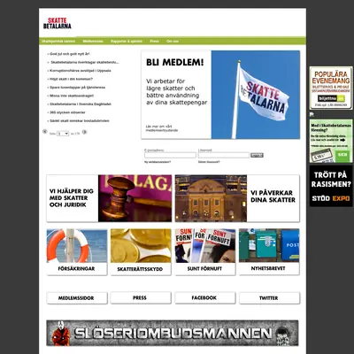 skattebetalarna.se startsida 2014