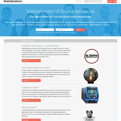 skattebetalarna.se startsida 2016