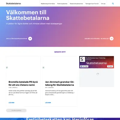 skattebetalarna.se startsida 2018