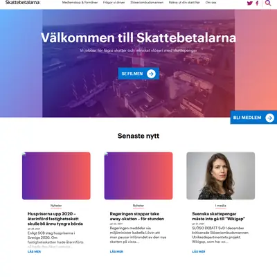 skattebetalarna.se startsida 2021