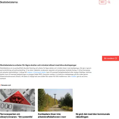skattebetalarna.se startsida 2025
