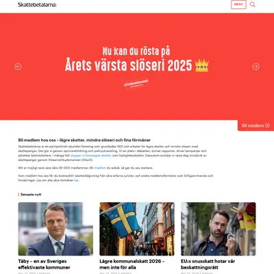 skattebetalarna.se startsida 2026