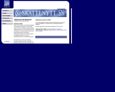 Skattenytt startsida 2005