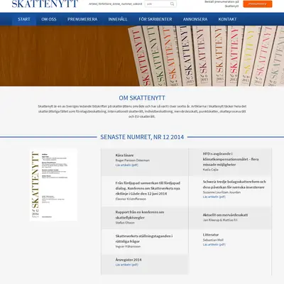 Skattenytt startsida 2014