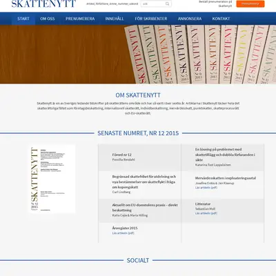 Skattenytt startsida 2016