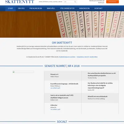 Skattenytt startsida 2018