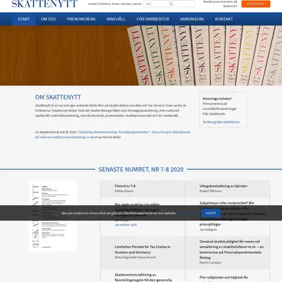 Skattenytt startsida 2020