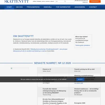 Skattenytt startsida 2021