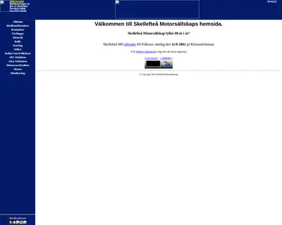 Klutmarksbanan Skellefteå Motorsällskap startsida 2002