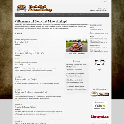 Klutmarksbanan Skellefteå Motorsällskap startsida 2017