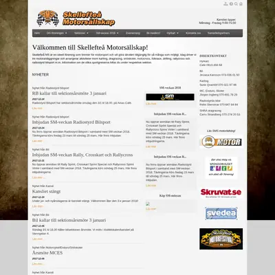 Klutmarksbanan Skellefteå Motorsällskap startsida 2018