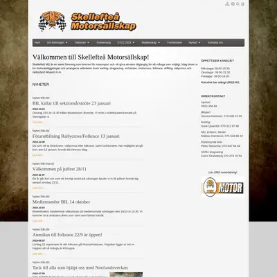 Klutmarksbanan Skellefteå Motorsällskap startsida 2019