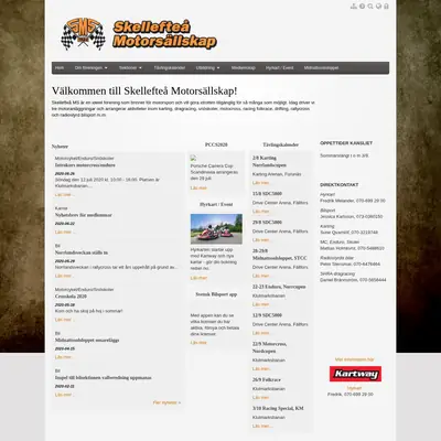 Klutmarksbanan Skellefteå Motorsällskap startsida 2020