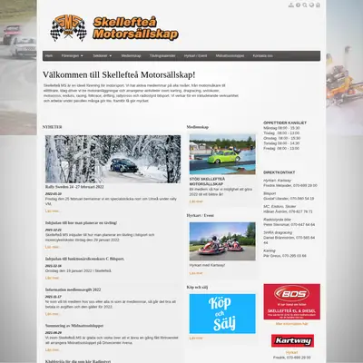 Klutmarksbanan Skellefteå Motorsällskap startsida 2022