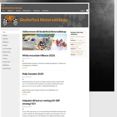 Klutmarksbanan Skellefteå Motorsällskap startsida 2025