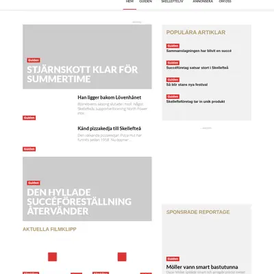 Skellefteå Guiden startsida 2021