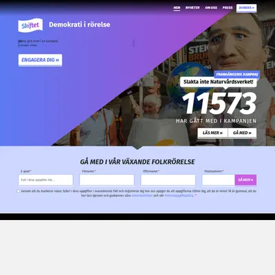 skiftet.org startsida 2019
