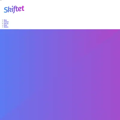 skiftet.org startsida 2020