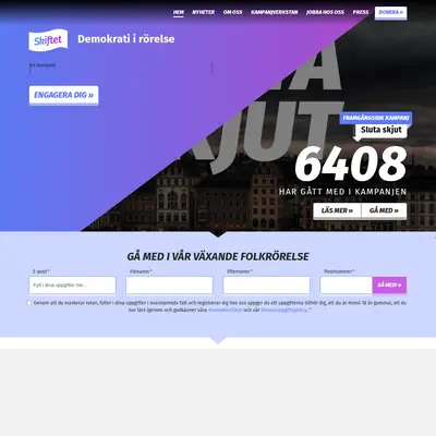 skiftet.org startsida 2022