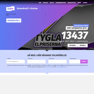 skiftet.org startsida 2023