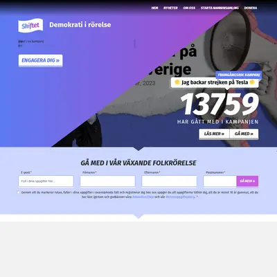 skiftet.org startsida 2024