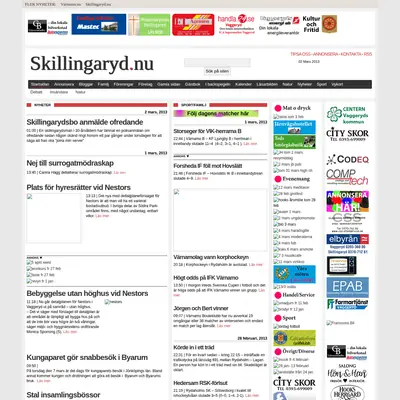 Skillingaryd.Nu startsida 2013