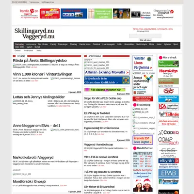 Skillingaryd.Nu startsida 2015