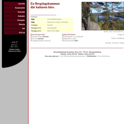 www.skinnskatteberg.se startsida 2003