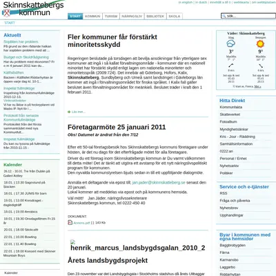 www.skinnskatteberg.se startsida 2011